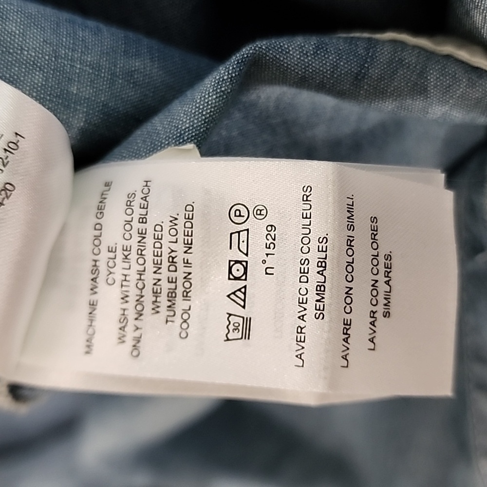 Lauren Ralph Lauren Black Label Dress Chambray Drawstring Waist Shirt Dress sz 6 - Picture 7 of 11